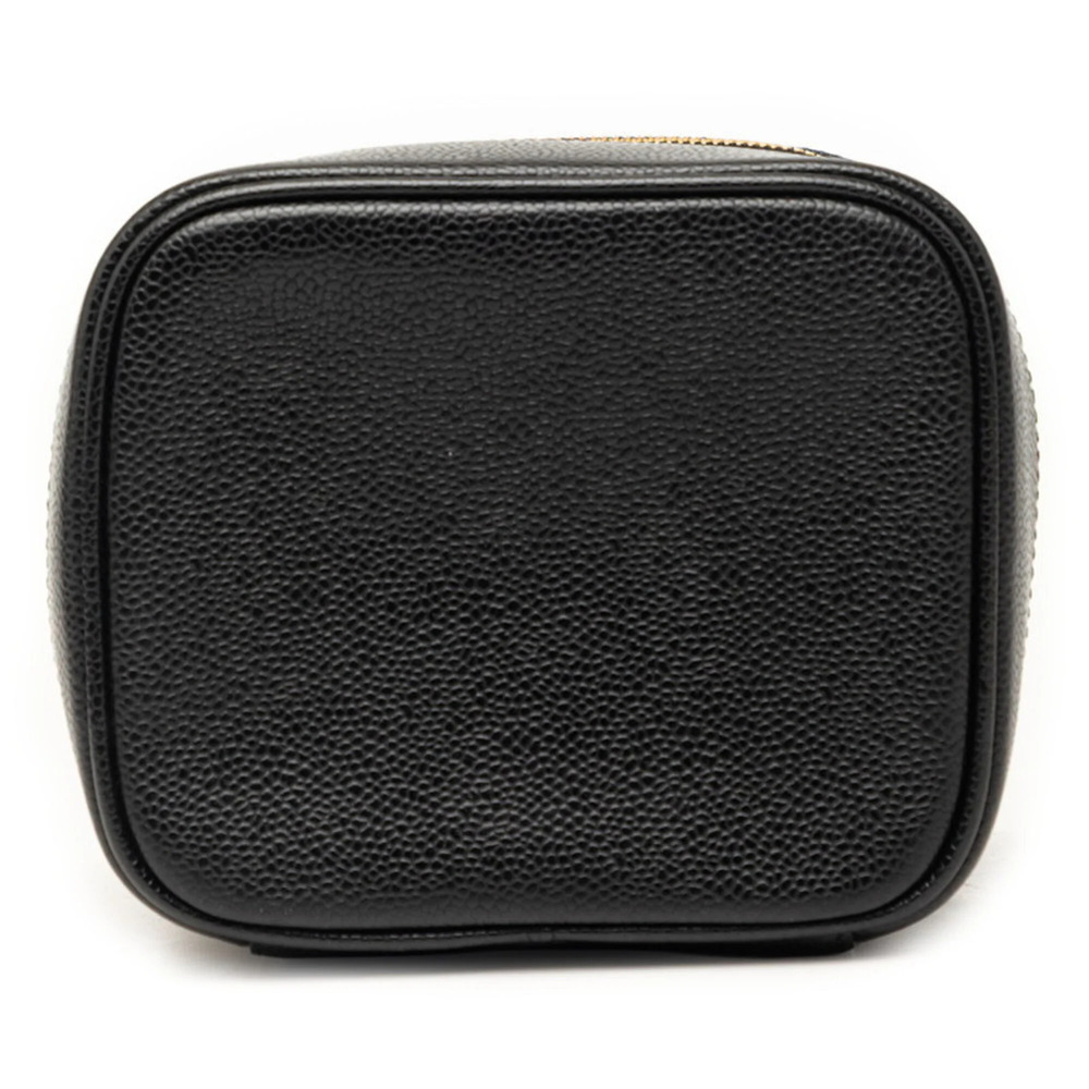 CHANEL Black Caviar Leather Logo Vanity Bag - Picture 3 of 6